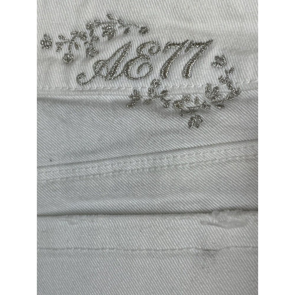 American Eagle Jeans Women Size 2 “Reel Flare” White AE77 Low Rise Flare EUC - Picture 7 of 14
